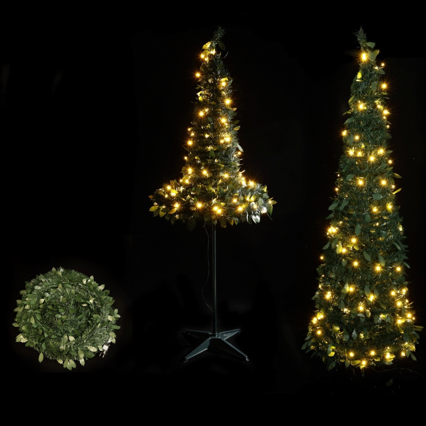Aigostar - LED utomhus julgran 100xLED 1,5m IP44 grön varmvit