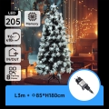 Aigostar - LED utomhusjulgran 205 LED/8 funktioner 1,8 m IP44 kallvit