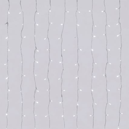 Aigostar - LED utomhus julslinga 192xLED/8 funktioner 3xAA 4,5x1,2m IP44 kallvit