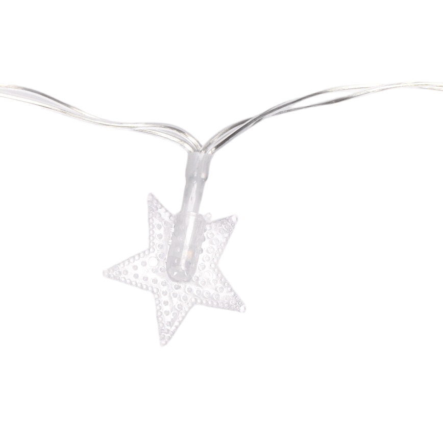 Aigostar - LED utomhusslinga 100 LED / 8 funktioner 3xAA 10 m IP44 kallvit