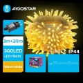 Aigostar - LED utomhusljusslinga 300xLED/8 funktioner 33m IP44 varmvit