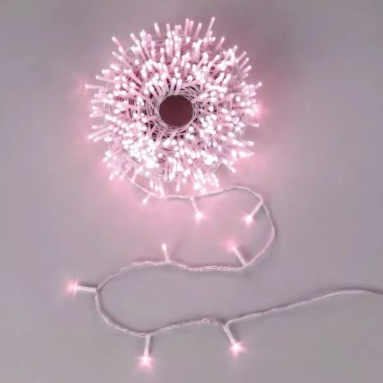 Aigostar - LED utomhus julslinga 500xLED/8 funktioner 53m IP44 rosa