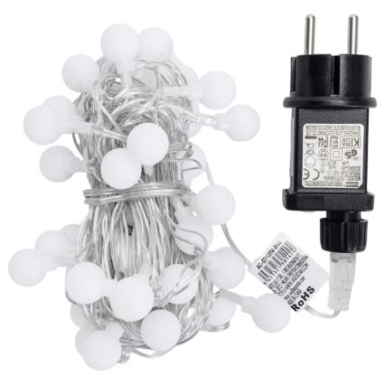 Aigostar - LED utomhus-dekorationsslinga, 50 LED / 8 funktioner, 5 m, IP44, varmvit