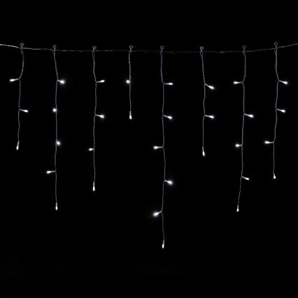 Aigostar - LED utomhus julslinga 300 LED/8 funktioner 3xAA 18x0,6 m IP44 kallvit