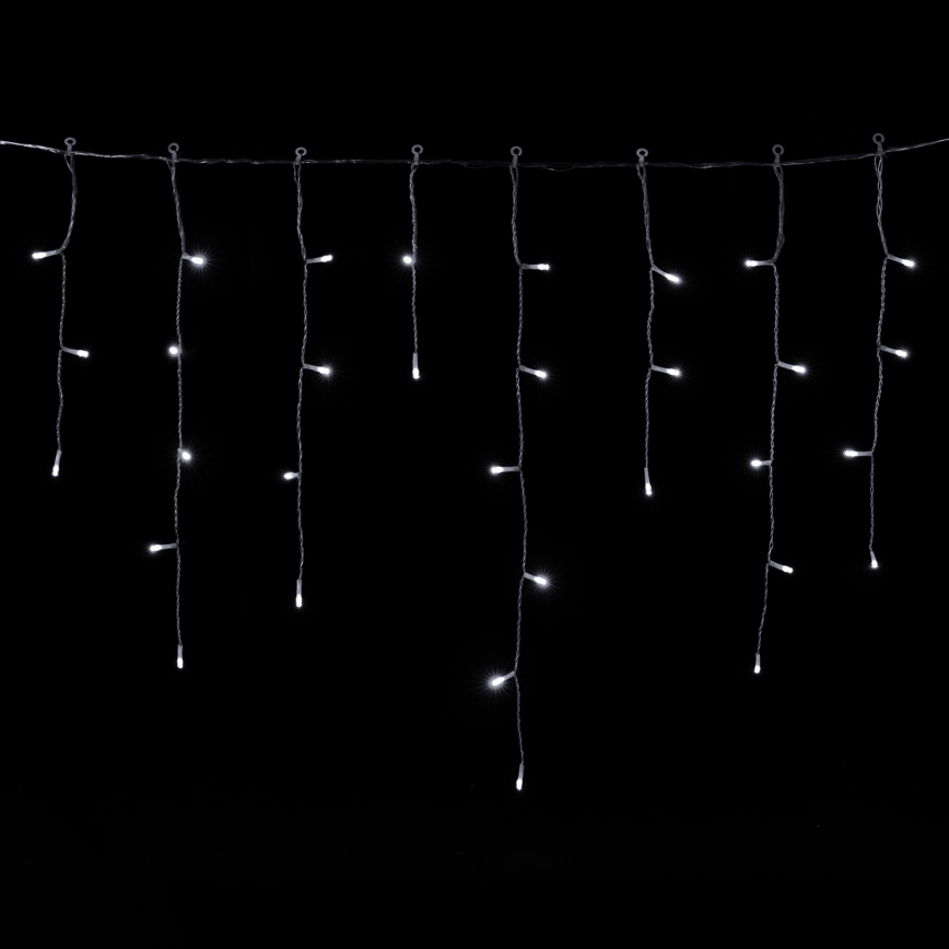Aigostar - LED utomhus julslinga 300 LED/8 funktioner 3xAA 18x0,6 m IP44 kallvit