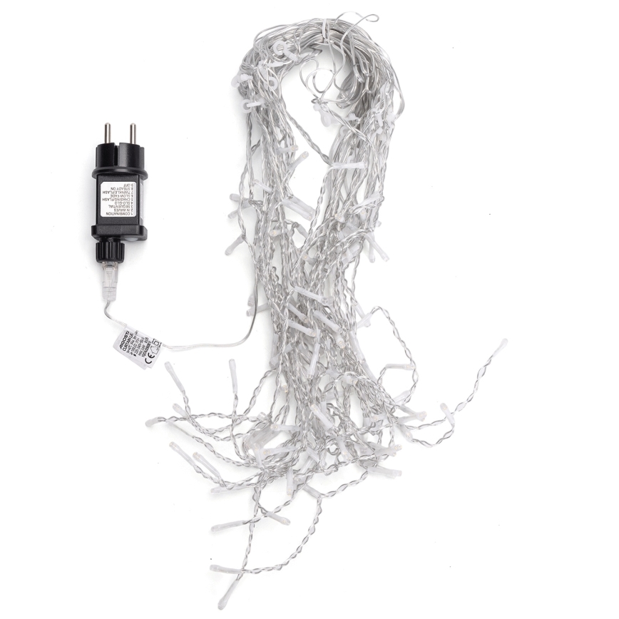 Aigostar - LED utomhusslinga 100 LED/8 funktioner 5 x 0,4 m IP44 varmvit