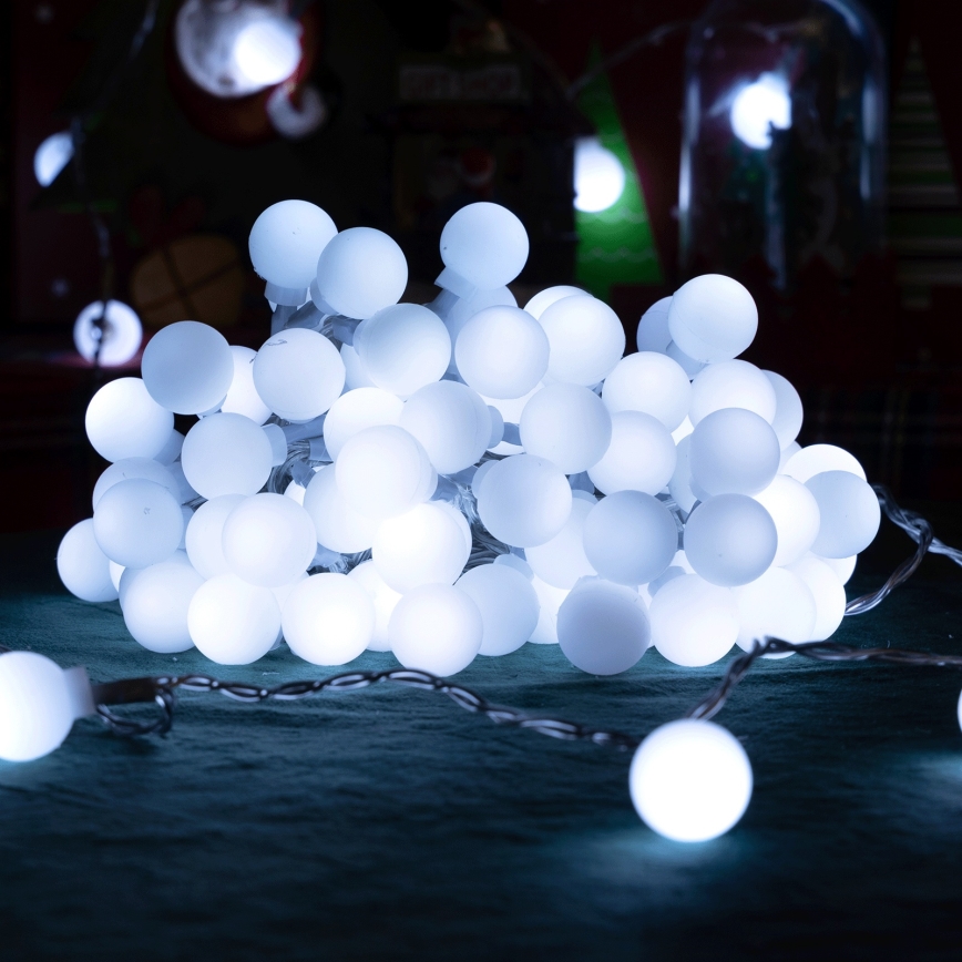 Aigostar - LED-ljusslinga för utomhusbruk, dekorativ, 100xLED/8 funktioner, 10 m, IP44, kallvit