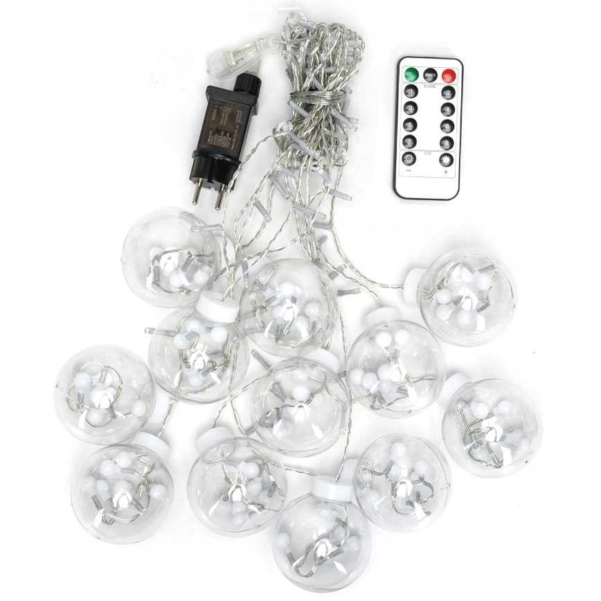 Aigostar - LED utomhus julbelysning 120xLED/8 funktioner 3x0,6m IP44 varmvit + fjärrkontroll