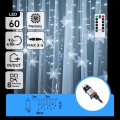Aigostar - LED utomhusslinga 120 LED, 8 funktioner, 3 x 0,7 m, IP44, kallvit + fjärrkontroll
