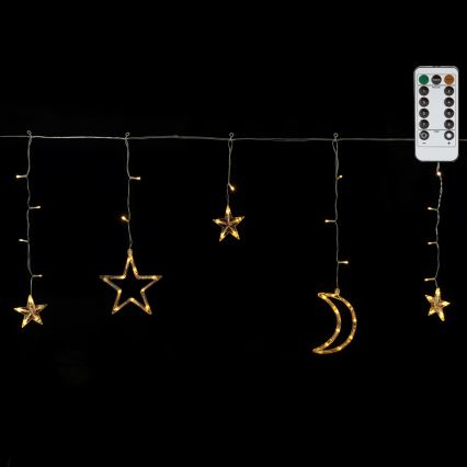 Aigostar - LED utomhus julbelysning 120xLED/6W/230V/8 funktioner 3x0,6m IP44 varmvit + fjärrkontroll