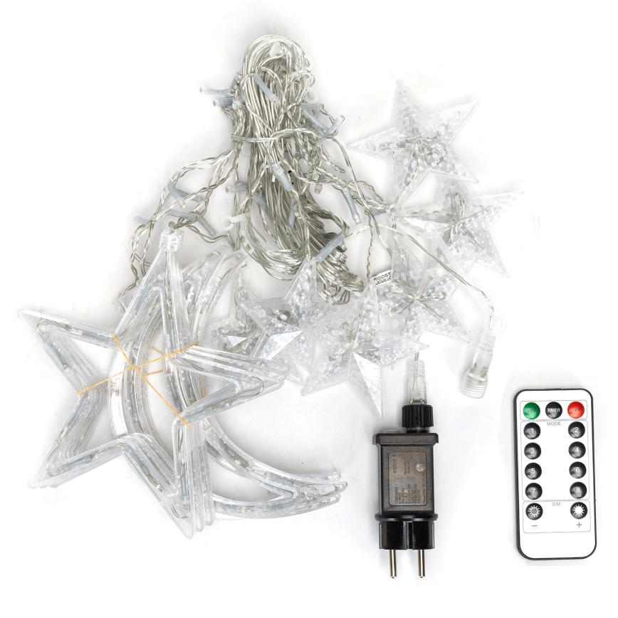 Aigostar - LED utomhus julbelysning 120xLED/6W/230V/8 funktioner 3x0,6m IP44 varmvit + fjärrkontroll
