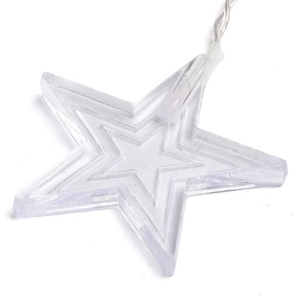 Aigostar - LED-slinga för utomhusbruk 168 LED / 8 funktioner 3 x 1,5 m IP44 varmvitt, stjärnformade