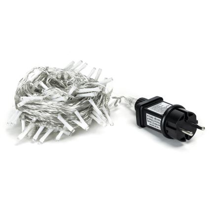 Aigostar - LED-utomhusslinga, 50 LED, 8 funktioner, 8 m, IP44, kallvit