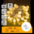Aigostar - LED utomhusslinga 50xLED/3xAA/8 funktioner 5,3 m IP44 varmvit