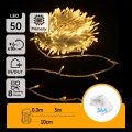 Aigostar - LED utomhusslinga 50xLED/8 funktioner 3xAA 5,3m IP44 varmvit