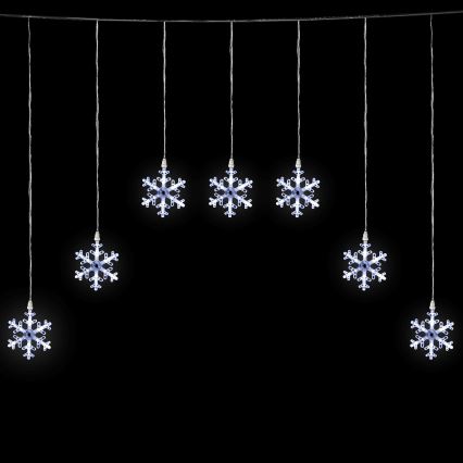 Aigostar - LED utomhusslinga 84xLED/8 funktioner 1,2x1m IP44 kallvit snöflingor