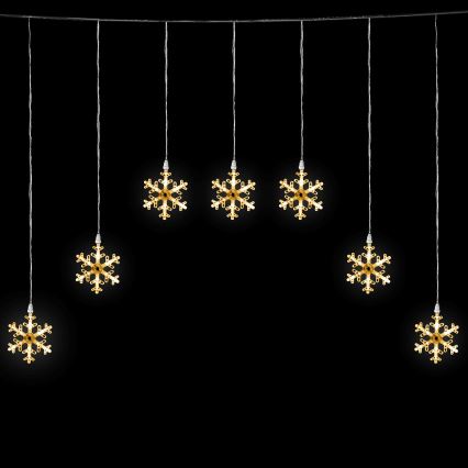 Aigostar - LED utomhusslinga för jul 84xLED/8 funktioner 1,2x1m IP44 varmvit snöflingor