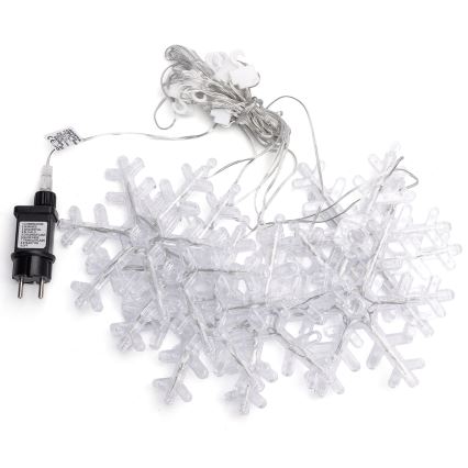 Aigostar - LED utomhusslinga 84 LED / 8 funktioner, 1,2 x 1 m, IP44, varmvit, snöflingor