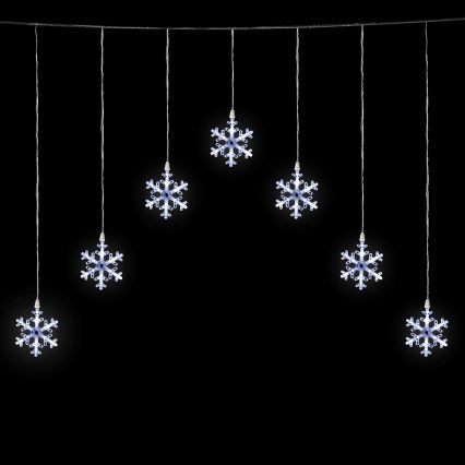 Aigostar - LED utomhusslinga 84xLED/8 funktioner 1,2x1m IP44 kallvit snöflingor