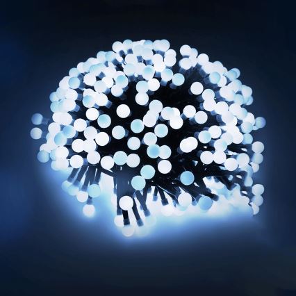 Aigostar – LED utomhusslinga för dekoration, 100 LED, 8 funktioner, 10 m, IP44, kallvit