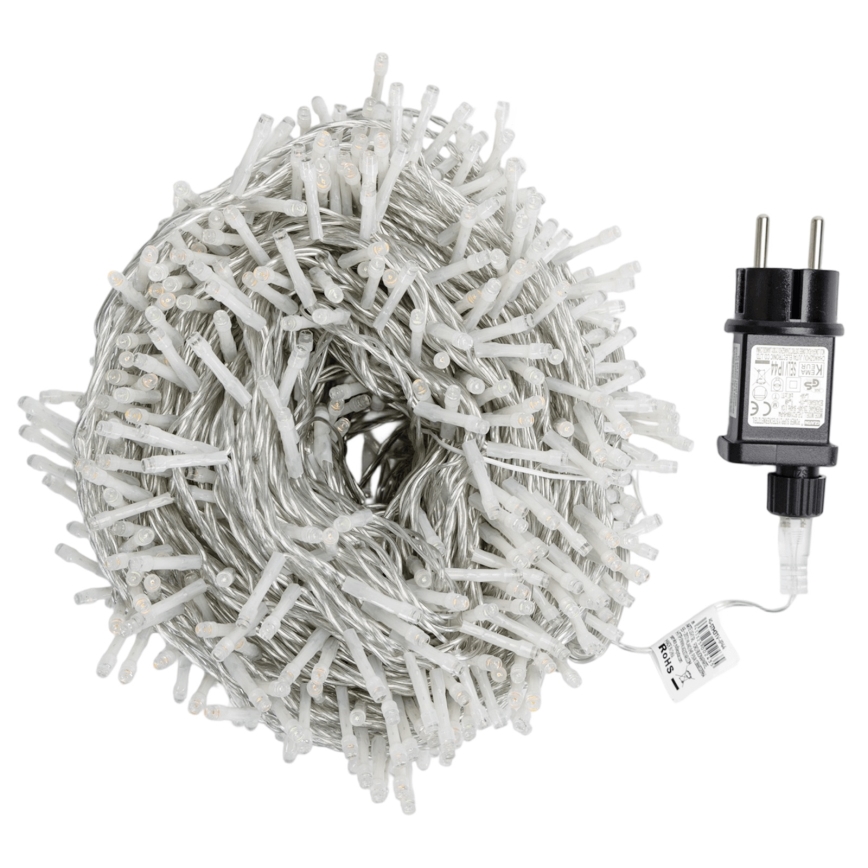 Aigostar - LED utomhus julbelysning, 1000 LED, 8 funktioner, 50 m, IP44, varmvit
