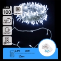 Aigostar - LED utomhusslinga för jul 100xLED/8 funktioner/3xAA 10,3m IP44 kallvit