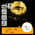 Aigostar -LED utomhusslinga för jul 100xLED/8 funktioner 3xAA 10,3m IP44 varmvitt