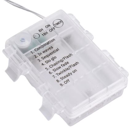 Aigostar - LED utomhusslinga för jul 100xLED/8 funktioner 3xAA 8x06m IP44 flerfärgad