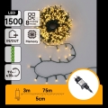 Aigostar - LED utomhusslinga för jul 1500xLED/8 funktioner 78m IP44 varmvit