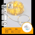 Aigostar - LED utomhusslinga för jul 150xLED/8 funktioner 3xAA 15,3m IP44 varmvit