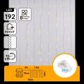 Aigostar - LED utomhusslinga för jul 192xLED/8 funktioner 3xAA 4,5x1,2m IP44 varmvit