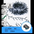 Aigostar - LED utomhusslinga för jul 200xLED/8 funktioner 3xAA 5,3 m IP44 kallvit