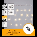 Aigostar - LED utomhusslinga för jul 200xLED 8x0,4m IP44 varmvit