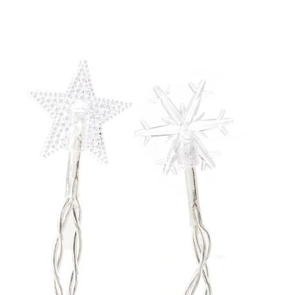 Aigostar - LED utomhus julbelysning, 25 LED, 8 funktioner, 3xAA, 2,5 m, IP44, kallvit