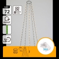 Aigostar - LED utomhusslinga för jul 72xLED/8 funktioner 3xAA 1,2 m IP44 varmvit