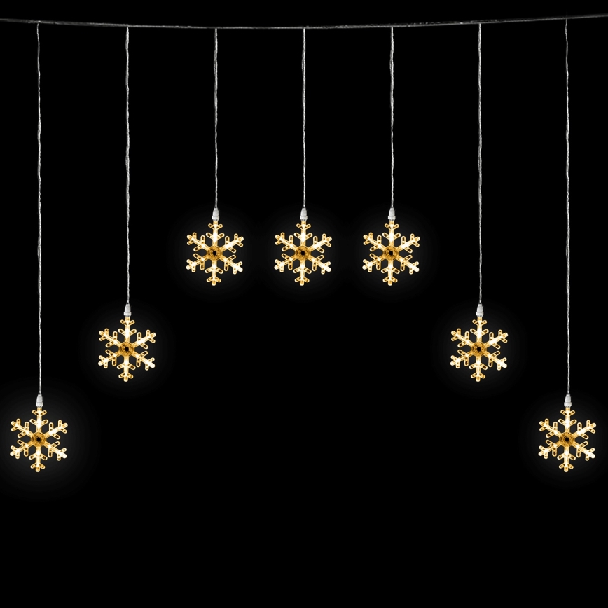 Aigostar - LED utomhus julslinga 84xLED/8 funktioner 1,2x1m IP44 varmvit snöflingor