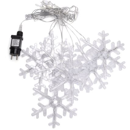 Aigostar - LED utomhus julslinga 84xLED/8 funktioner 1,2x1m IP44 varmvit snöflingor