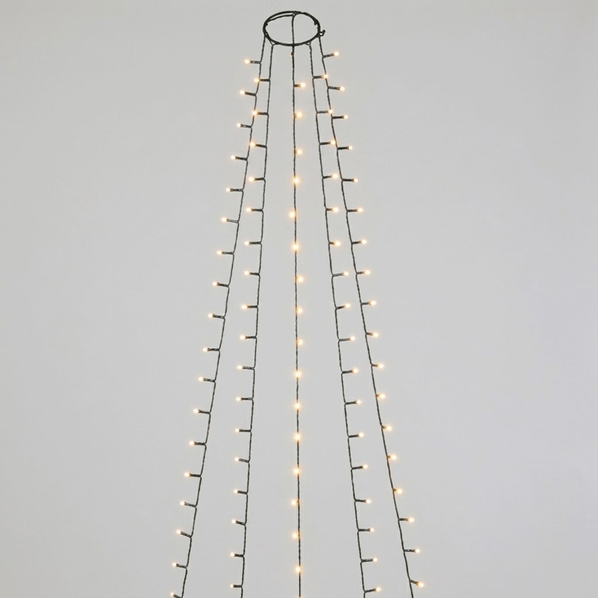 Aigostar - LED utomhusslinga för jul 90xLED/8 funktioner 3xAA 1,5m IP44 varmvit