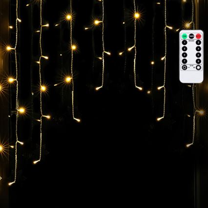 Aigostar - LED utomhusslinga 100 x LED / 6 W / 230 V / 8 lägen, 1,5 x 1 m, IP44, varmvit + fjärrkontroll