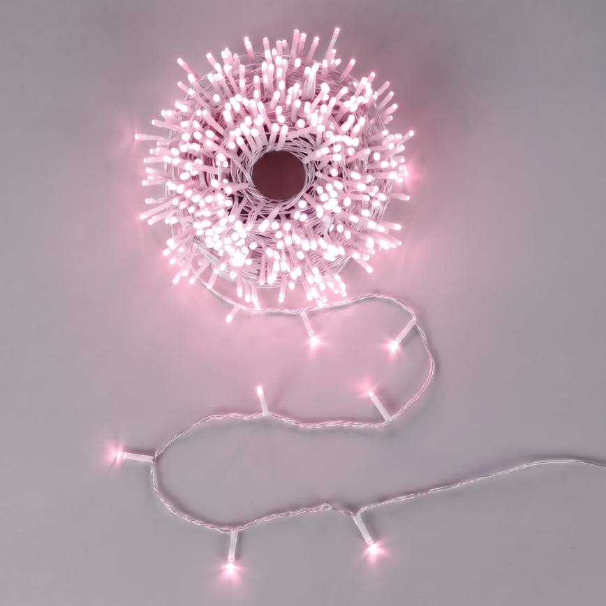 Aigostar - LED utomhusslinga för julen 100xLED/8 funktioner 13m IP44 rosa