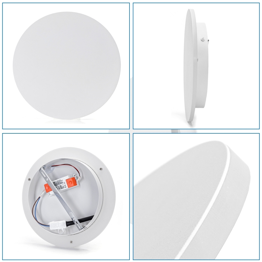 Aigostar - LED vägglampa LED/12W/230V 6500K 25 cm vit