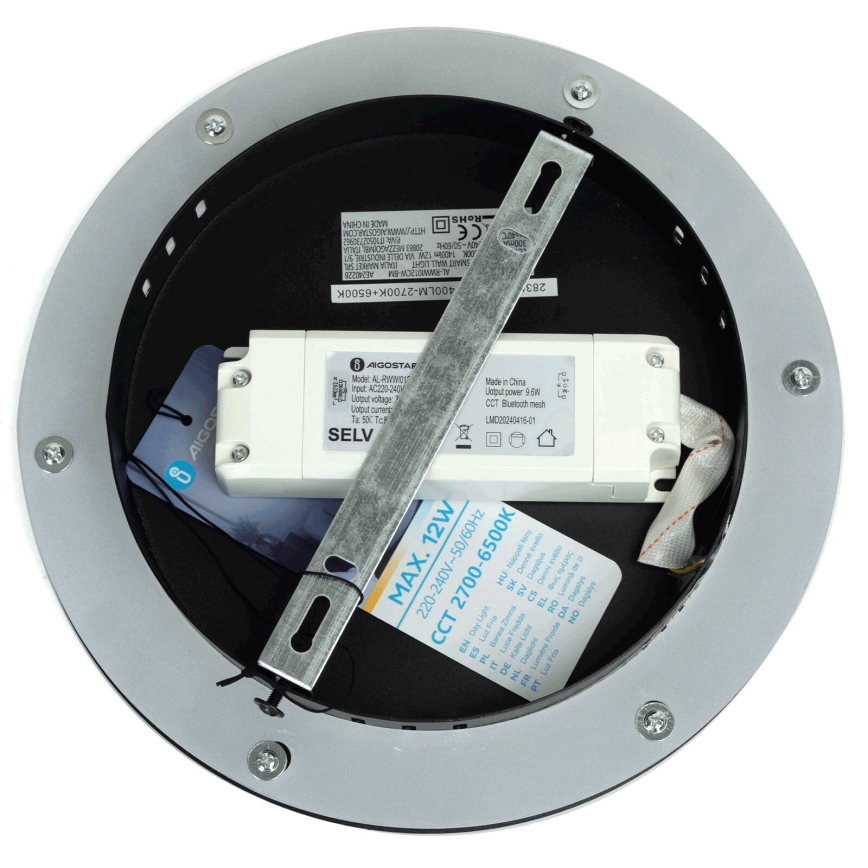 Aigostar - LED Dimbar Vägglampa MESH Smart LED/12W/230V 2700-6500K svart