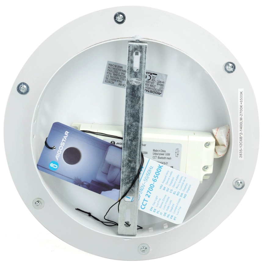 Aigostar - LED Dimbar Vägglampa MESH Smart LED/12W/230V 2700-6500K vit