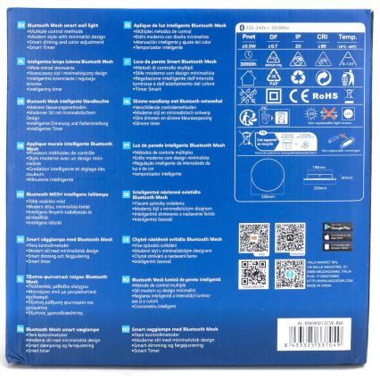 Aigostar - LED Dimbar Vägglampa MESH Smart LED/12W/230V 2700-6500K vit