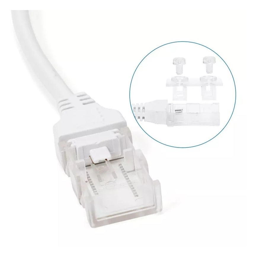 Aigostar - Nätaggregat för LED-remsor 8 mm 600W/230V vit