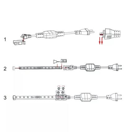 Aigostar - Nätaggregat för LED-remsor 8 mm 600W/230V vit
