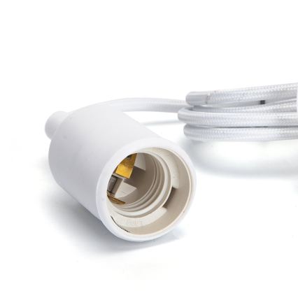 Aigostar - Nätkabel med 1 x E27-sockel, 60 W / 250 V, vit