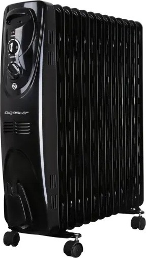 Aigostar - Oljefylld radiator med 13 ribbor 2500W/230V svart