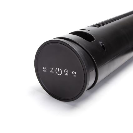 Aigostar - Pelarfläkt 45W/230V svart + fjärrkontroll