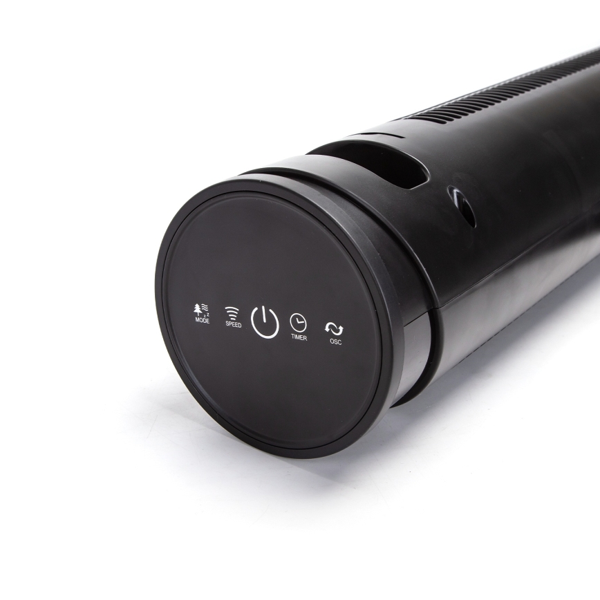 Aigostar - Pelarfläkt 45W/230V svart + fjärrkontroll